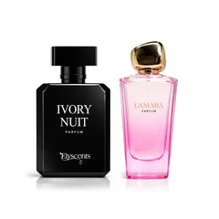 Him and Her Duo couples perfume set with Lamara and Ivory Nuit by Elyscents UAE