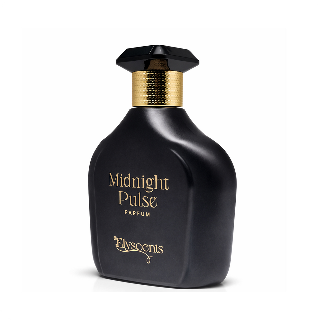 Midnight Pulse bold spicy woody perfume bottle by Elyscents UAE