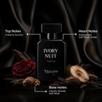 Ivory Nuit creamy and smooth perfume bottle by Elyscents UAE